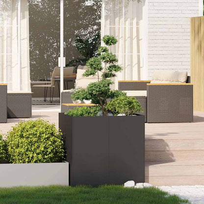 Jardinera Acero Negro 80x80x80 Cm_2