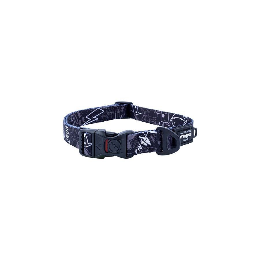 Collar Para Perro, Modelo Fusion De Rogz, Estampado Graffiti Negro. Talla L (21-40kg)_2