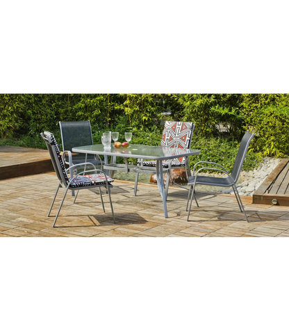 Pack De 2 Sillones Apilables Acero/textilen Seul-3. 94 Cm(alto) 54 Cm(ancho)84 Cm(fondo)_2