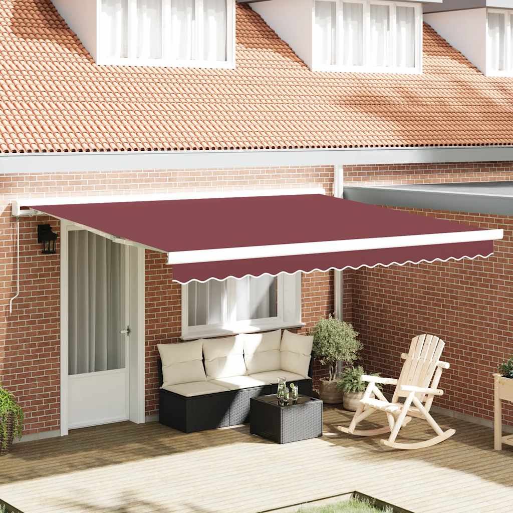 Toldo Retráctil Manual Burdeos 400x300 Cm_1