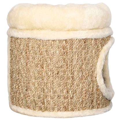 Casita Para Gatos De Lujo Con Cojín Hierba Marina 33 Cm_2