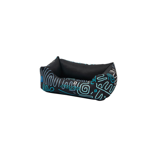 Cama Para Perro Rogz Graphix 56x35x22cm Estampado Doodle Talla S (8-14kg)_0