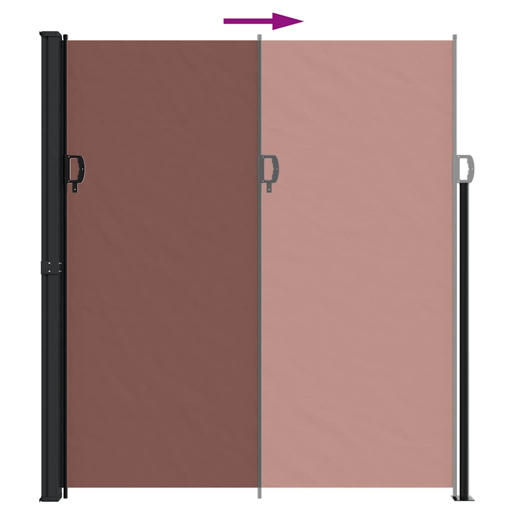 Vidaxl Toldo Lateral Retráctil Marrón 220x300 Cm_4