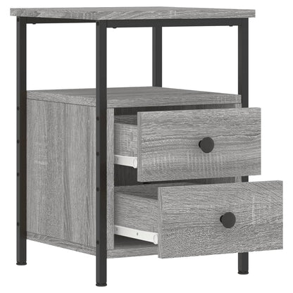 Mesita De Noche Madera De Ingeniería Gris Sonoma 34x35,5x50 Cm_4