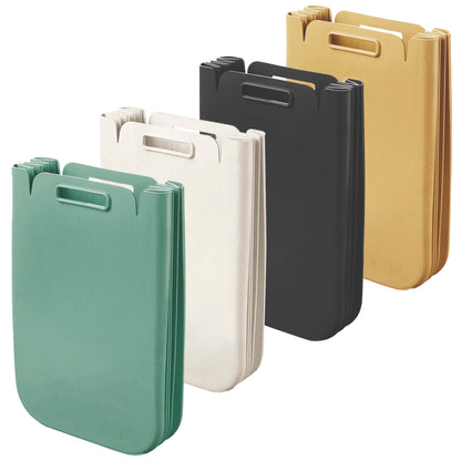 Set De 4x Contenedor Multiusos Plegable 25 Litros C/uno (100l Totales), En Plástico Reciclado, 45x30 Cms, En Color_0
