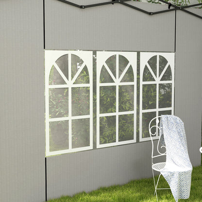 Outsunny Paredes Laterales Para Carpa 3x3 M Y 3x6 M 293x193 Cm Blanco_4