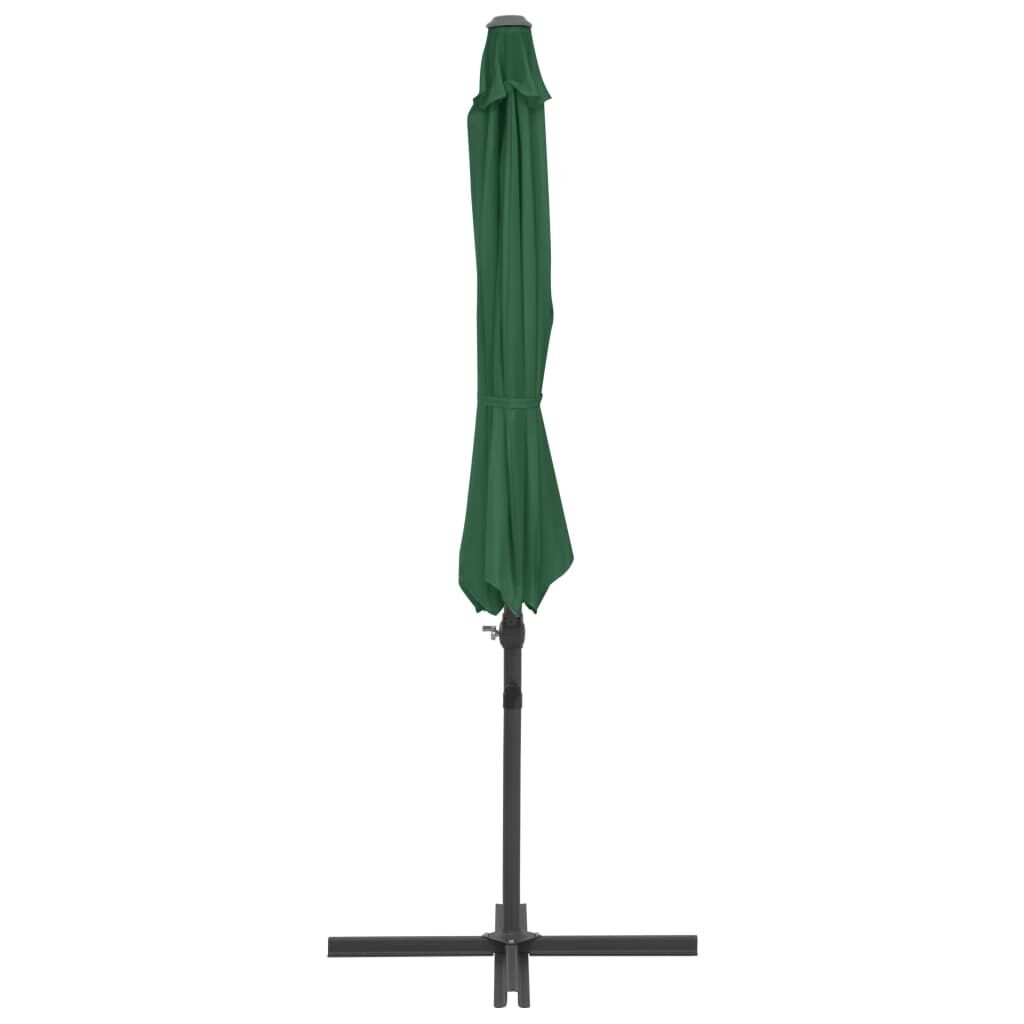 Vidaxl Sombrilla Jardín Voladiza Palo De Acero Verde 300 Cm_3