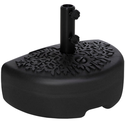 Outsunny Base Pared Para Sombrilla Rellenable De Arena 21 Kg O Agua 18 Kg Jardín_0