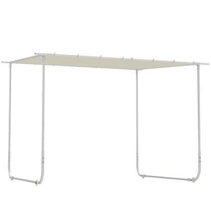 Outsunny Pérgola 3x3 M Con Ruedas Protección Uv 30+ Impermeable Crema_0