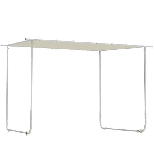Outsunny Pérgola 3x3 M Con Ruedas Protección Uv 30+ Impermeable Crema_0