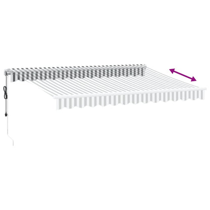 Toldo Retráctil Automático Luz Led Antracita Blanco 350x250 Cm_5