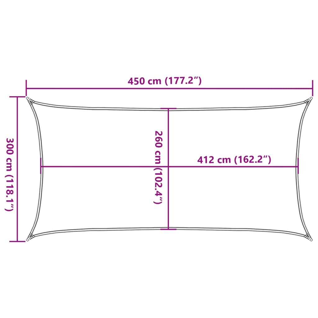 Vidaxl Toldo De Vela Poliéster Oxford 100% Arena 4,5x3 M_2