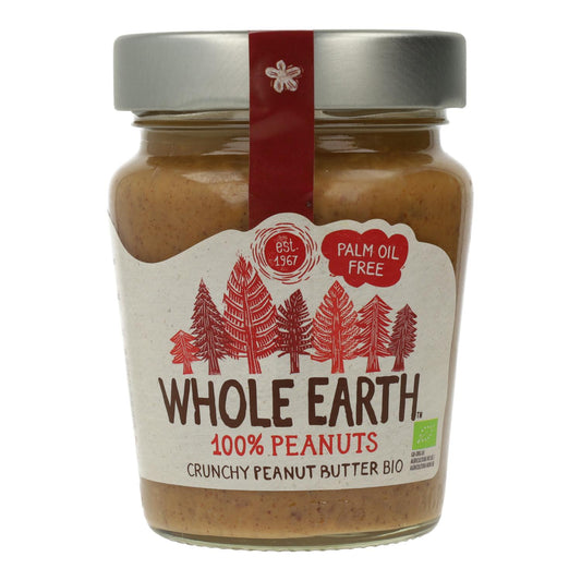 Crema de Cacahuete Bio Crunchy, 227g. Whole Earth