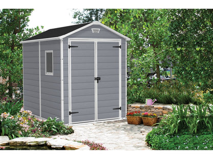 Caseta De Exterior Manor 6x8 De Keter. 185,8x236,8x227 Cm - Gris