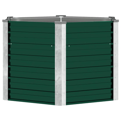 Arriate De Jardín De Acero Galvanizado Verde 129x129x77 Cm_3