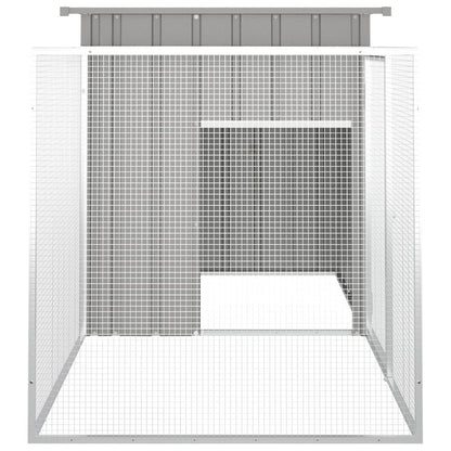 Vidaxl Jaula De Conejos Acero Galvanizado Gris 200x91x100 Cm_3