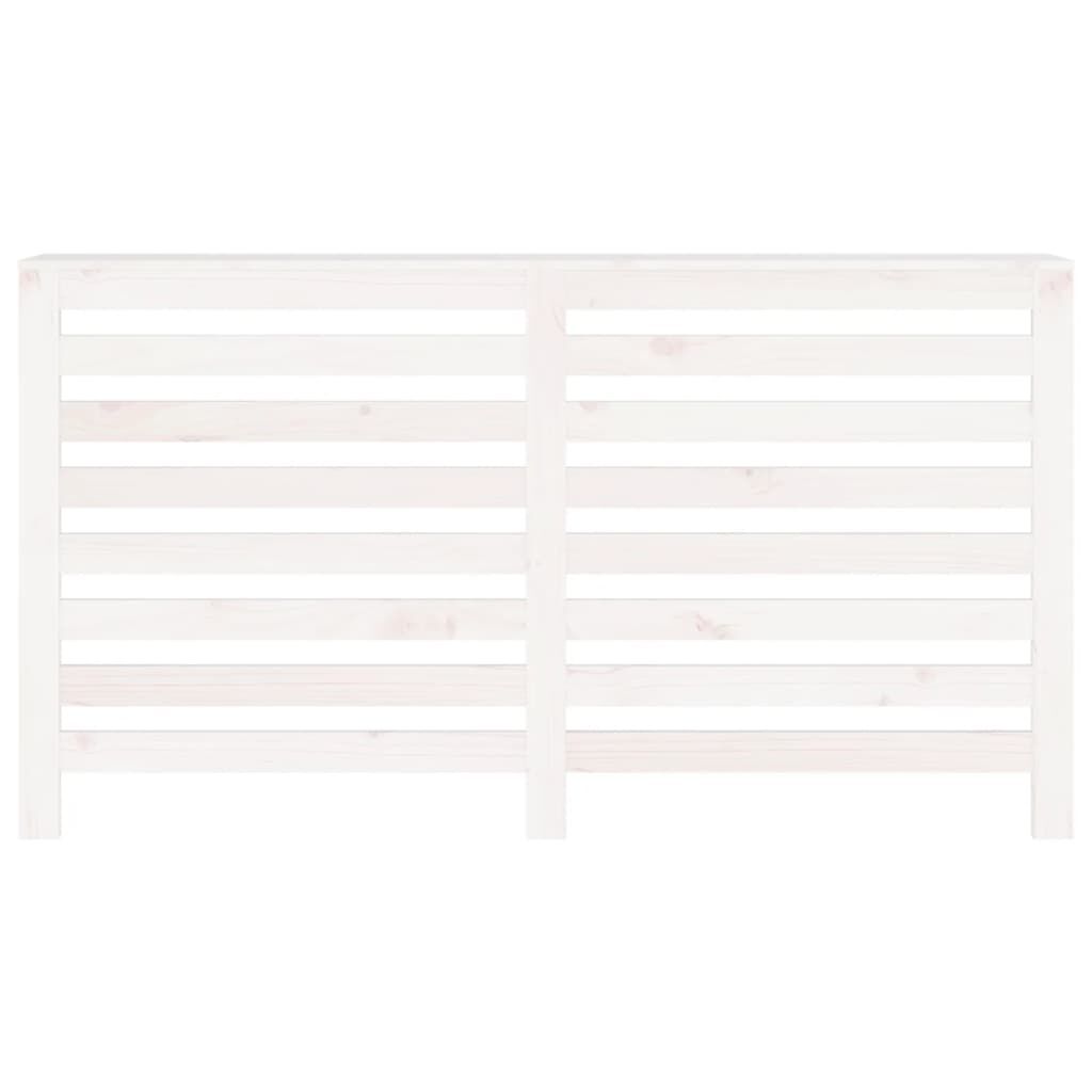 Vidaxl Cubierta De Radiador Madera Maciza De Pino Blanco 153x19x84 Cm_4