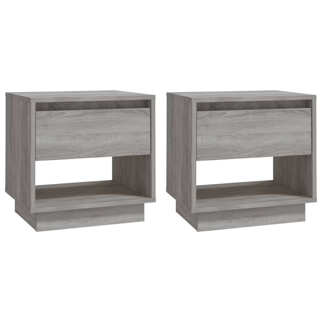 Mesitas Noche 2 Uds Madera Ingeniería Gris Sonoma 45x34x44 Cm_0
