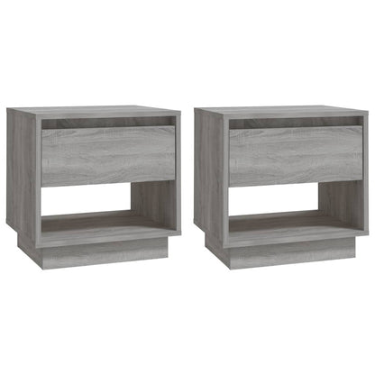 Mesitas Noche 2 Uds Madera Ingeniería Gris Sonoma 45x34x44 Cm_0