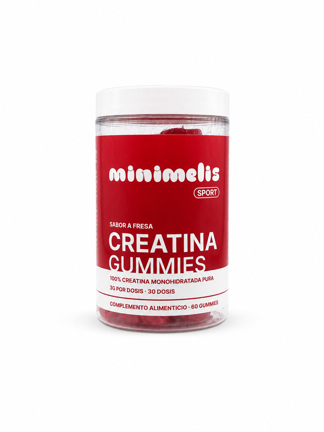 Gominolas De Creatina Sabor Fresa 60 Unidades 3g Por Dosis_0