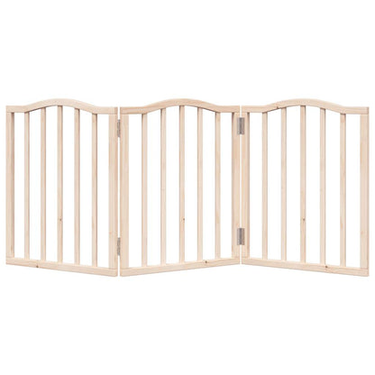Vidaxl Puerta Para Perros Plegable 3 Paneles Madera De Álamo 150 Cm_3