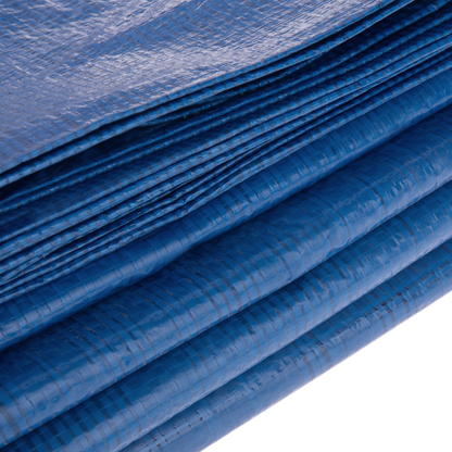 Toldo Lona De Protección Impermeable De Polietileno Doble Cara Verde Y Azul 5x8m_4