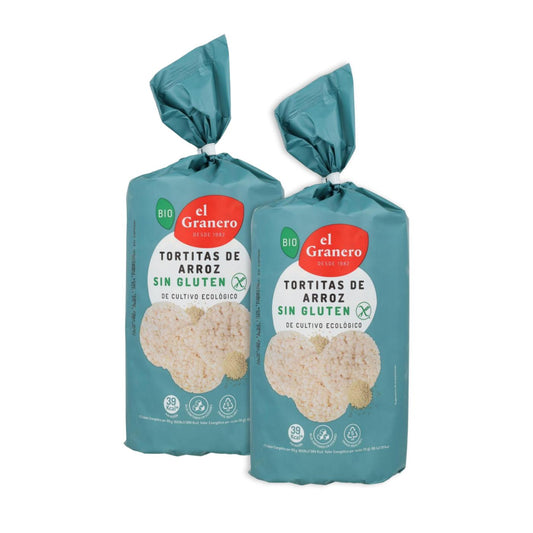 Pack 2x Tortitas de Arroz Sin Gluten El Granero, 115 g