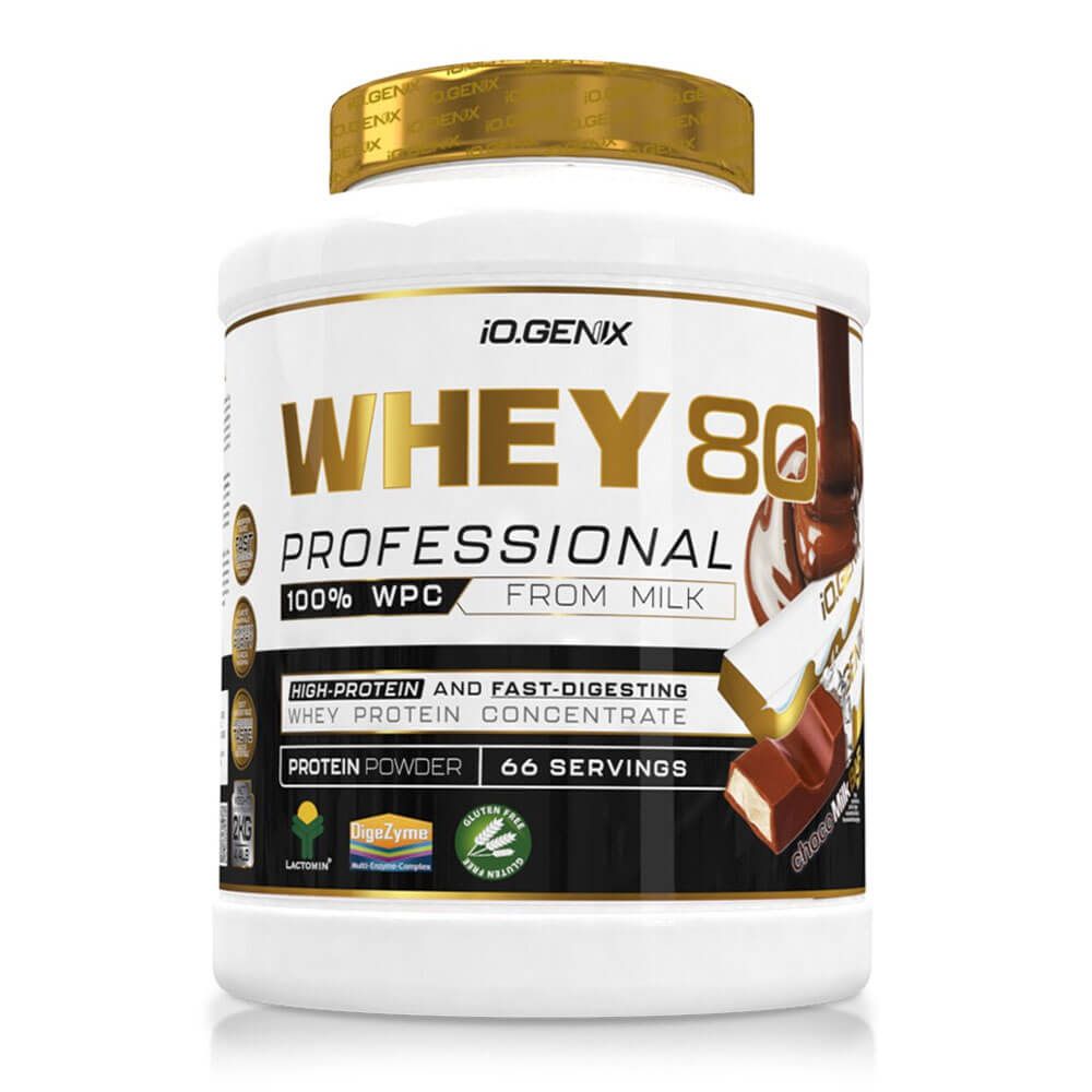 Whey 80 Profesional - 2kg - Chocolate Con Leche - Proteina De Suero Whey - Io.genix_0