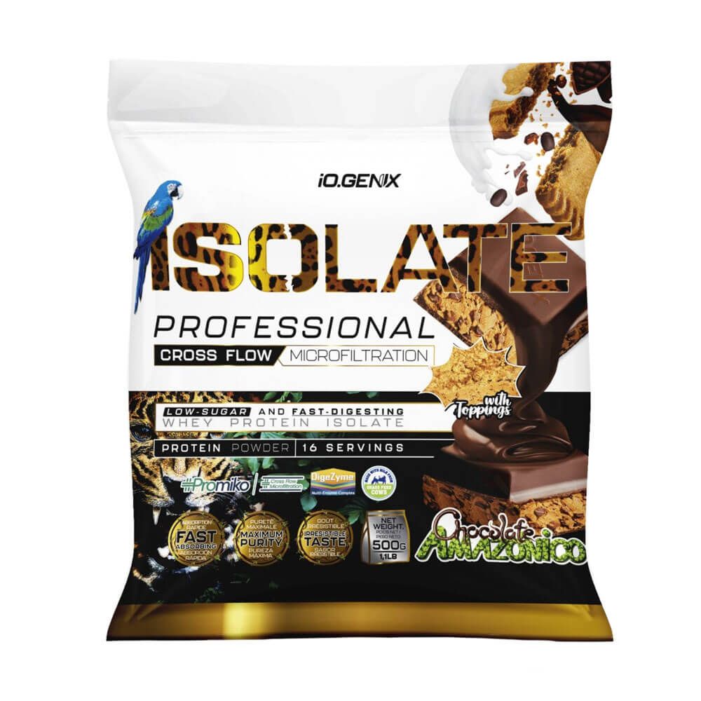 Isolate Profesional - 500g - Chocolate Amazonico - Proteína De Aislado De Suero Isolate - Io.genix_0