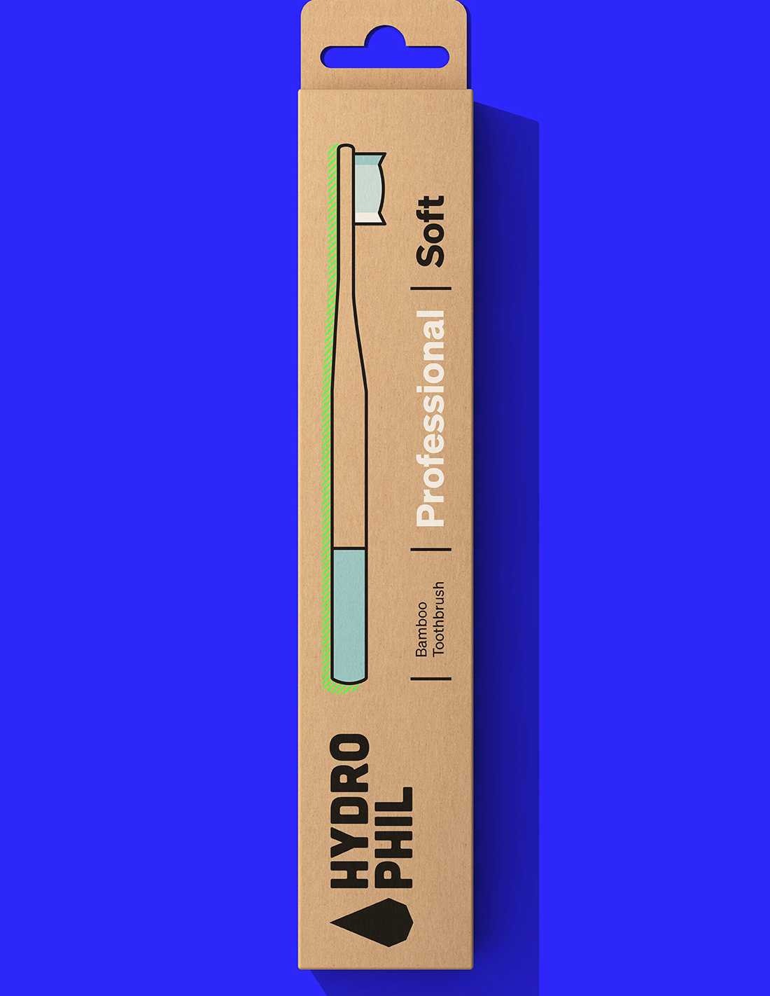 Cepillo dientes bambú profesional suave, color natural/ mar Caribe