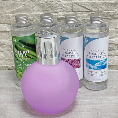 Lámpara Catalítica Fucsia Mate + Fragancia Lemon Cake 200ml - Elimina Malos Olores, Impurezas Y Perfuma_3