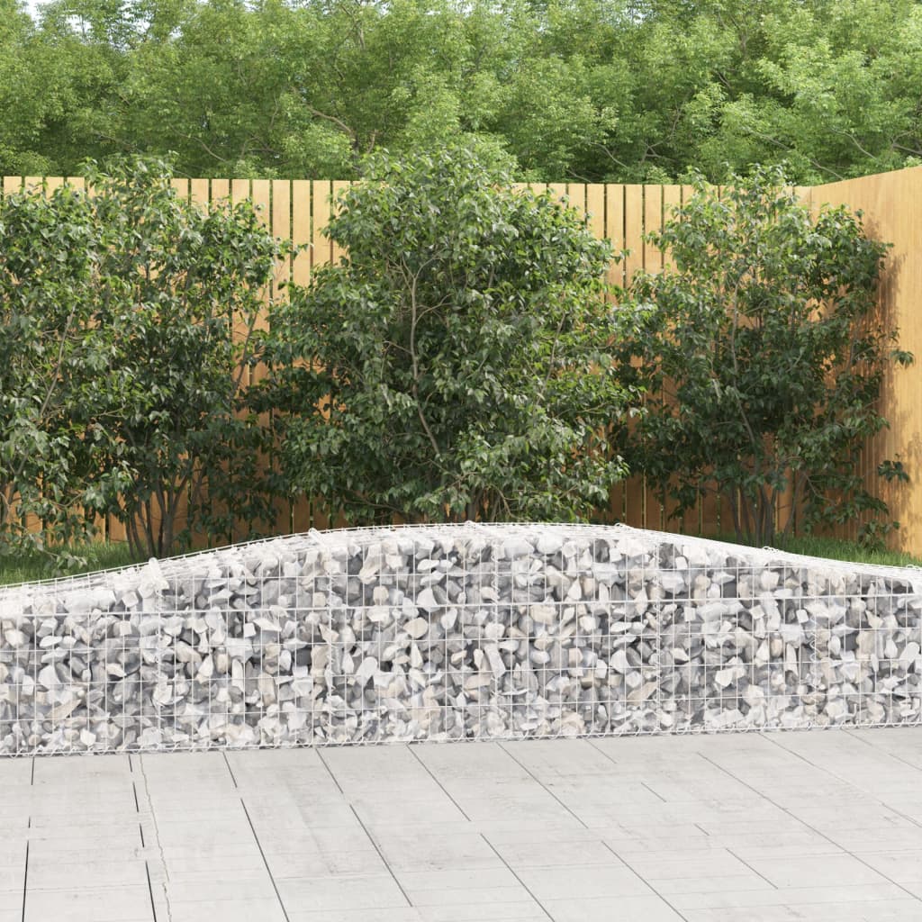 Cestas De Gaviones 7 Uds Forma De Arco Hierro 400x50x40/60 Cm_1