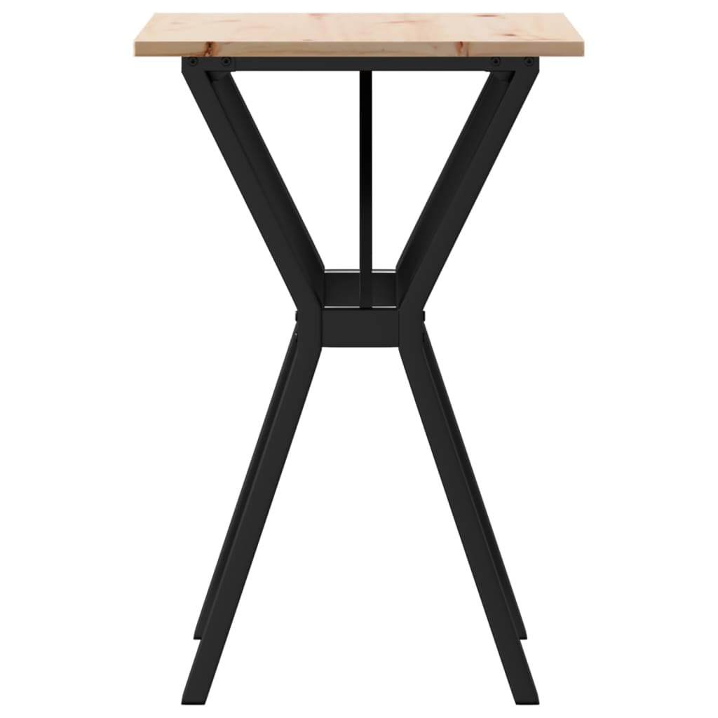 Mesa De Comedor Marco Y Madera Maciza Pino Y Acero 50x50x75 Cm_3