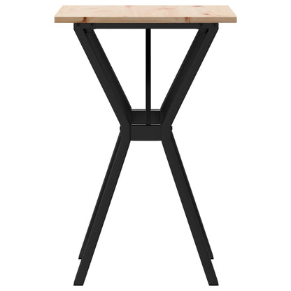 Mesa De Comedor Marco Y Madera Maciza Pino Y Acero 50x50x75 Cm_3