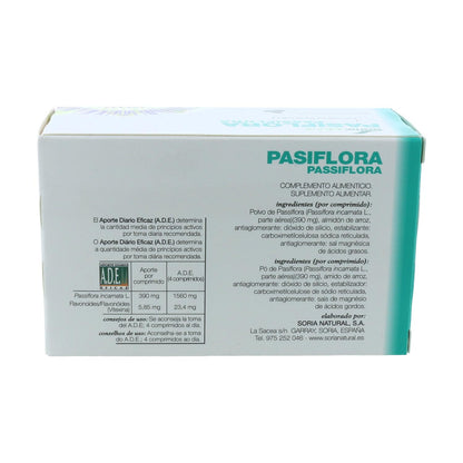 Pasiflora Soria Natural, 60 comprimidos