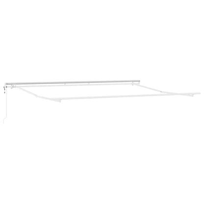 Toldo Retráctil Naranja Y Marrón 400 X 300 Cm Tela Y Aluminio_4