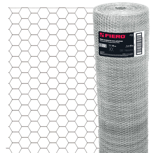 Malla Hexagonal Acero Galvanizado - 1 M - 25x25 Mm - 45 M_0