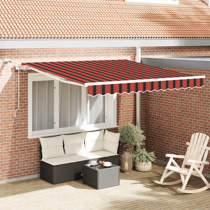 Toldo Retráctil Naranja Y Marrón 300 X 250 Cm Poliéster_1