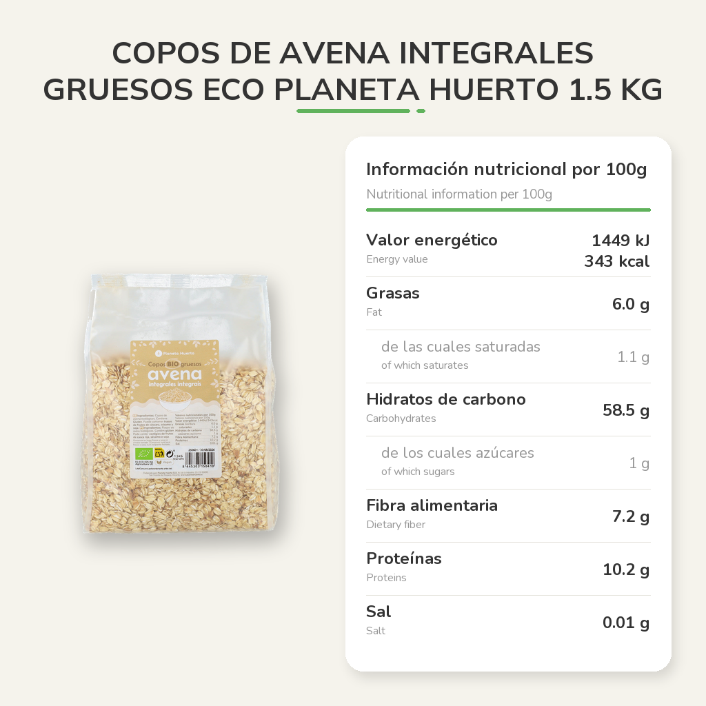 Información nutricional
