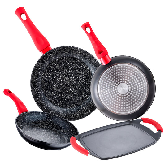 Set 3 Sartenes Energy (20,24,28cm) + Asador Magna De Aluminio Forjado San Ignacio_0