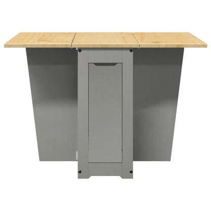 Mesa De Comedor Plegable Mariposa Corona Madera Maciza Gris_2