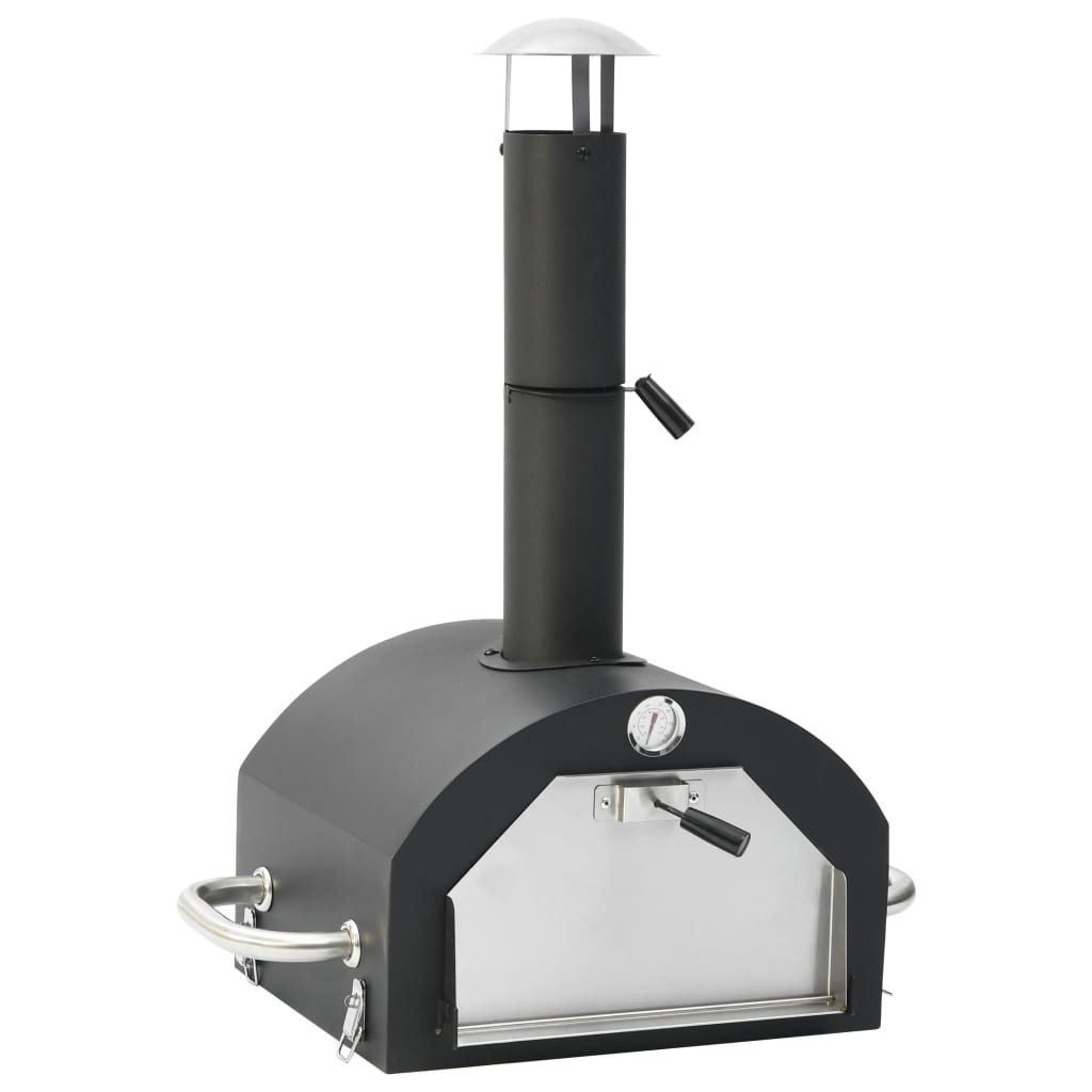 Horno Para Pizza Y Barbacoa Al Aire Libre 3 En 1 Negro / Vetonek_2
