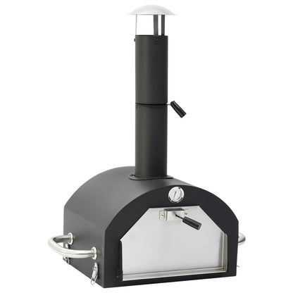 Horno Para Pizza Y Barbacoa Al Aire Libre 3 En 1 Negro / Vetonek_2