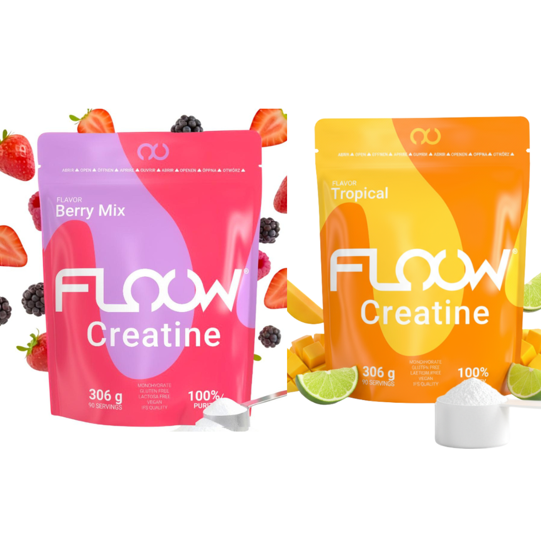 Creatina Monohidratada Sabor Berry Mix + Sabor Tropical - 612g (204 Dosis) Creatine En Polvo Pura Sin Azúcar_0