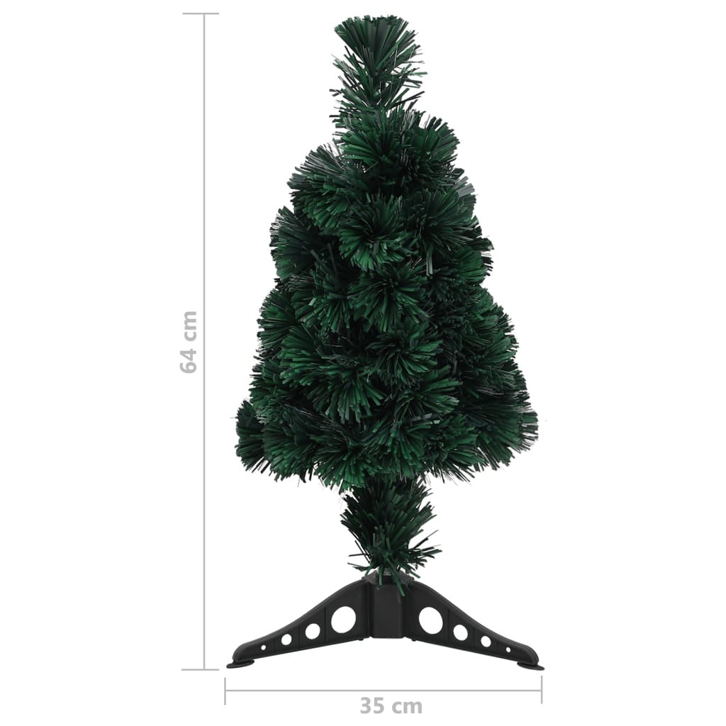 Vidaxl Árbol De Navidad Artificial Estrecho Soporte Fibra Óptica 64 Cm_2