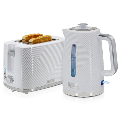 Briebe Elegance Set Tostadora Pan Ranura Ancha 2 Rebanadas + Hervidor Agua Eléctrico 1,7l Inalámbrico,skt1170wht,blanco_0