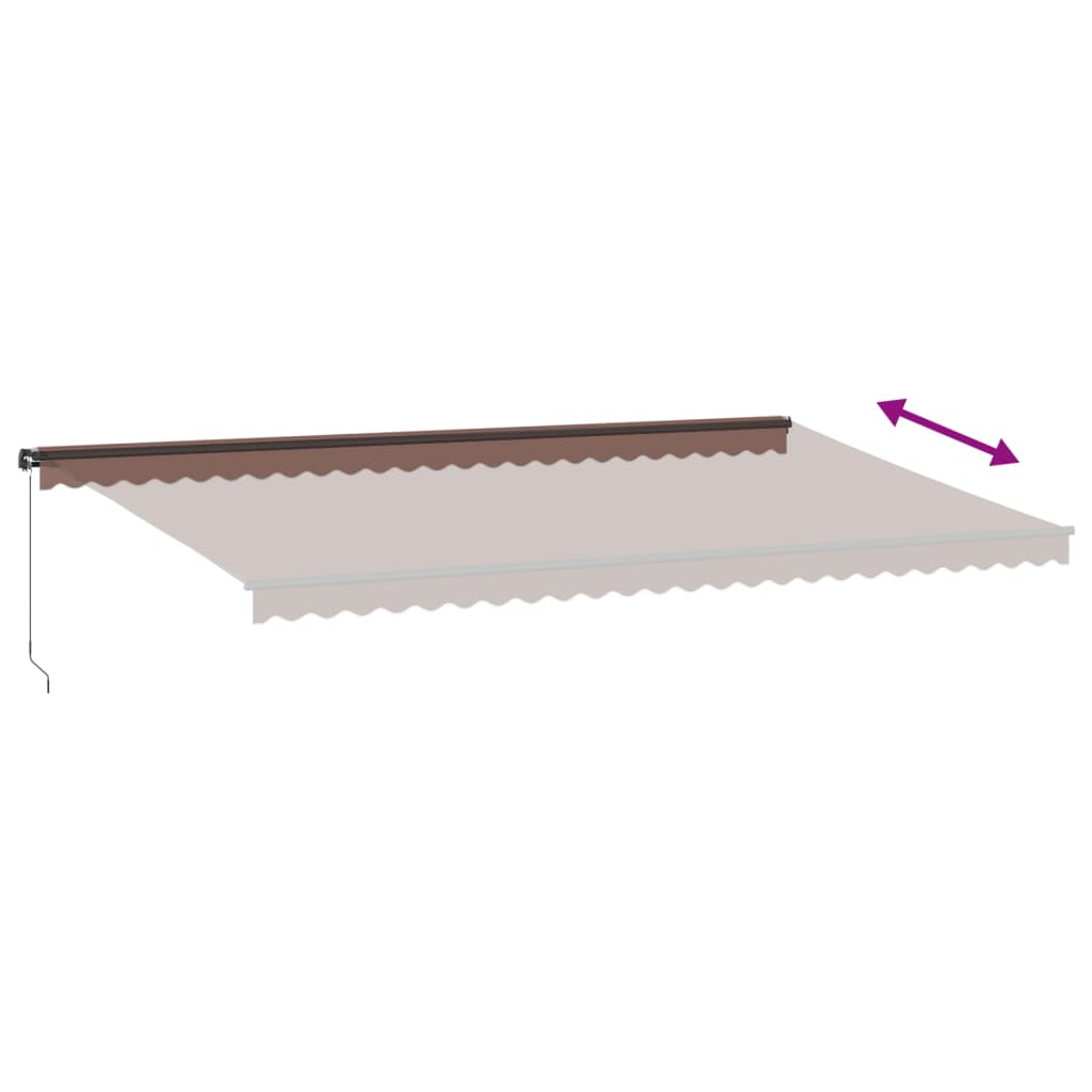 Toldo Retráctil Manual Marrón 600x350 Cm_4