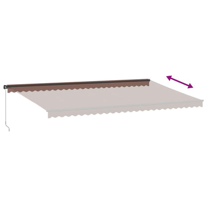 Toldo Retráctil Manual Marrón 600x350 Cm_4