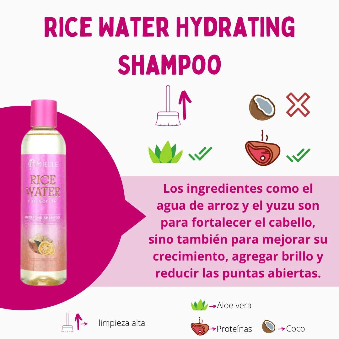 Champú Hidratante Rice Water Mielle Organics 227g_1