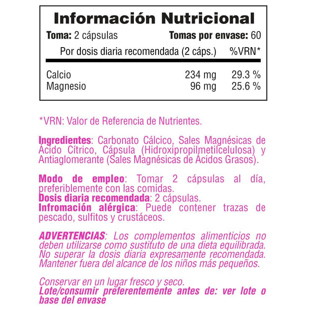 Calcio Y Magnesio - 120 Cápsulas Vegetales - Magnesio - Smart Supplements_5